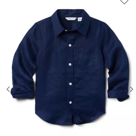 Janie and Jack Other - Janie and Jack linen Blue Button Down Shirt